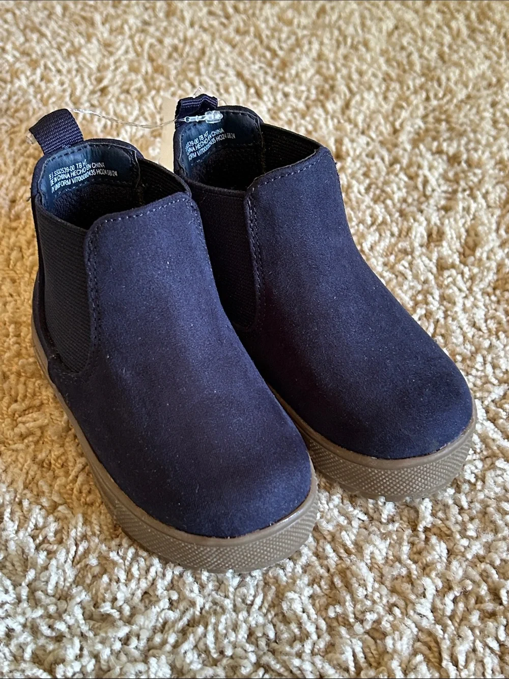 Gap Kids Chelsea Navy Suede Slip On Boots size 5